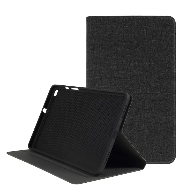 Für Samsung Galaxy Tab A 8.0 Wi-Fi (2019) SM-T290 Leder mit Ständer Schale - Schwarz