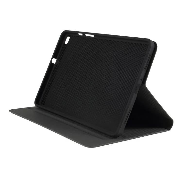 Para Samsung Galaxy Tab A 8.0 Wi-Fi (2019) Cuero SM-T290 Con Cáscara de Soporte - Negro