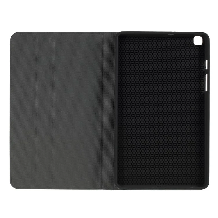 Para o Samsung Galaxy Tab A 8.0 Wi-Fi (2019) SM-T290 Leather Com Stand Shell - Preto