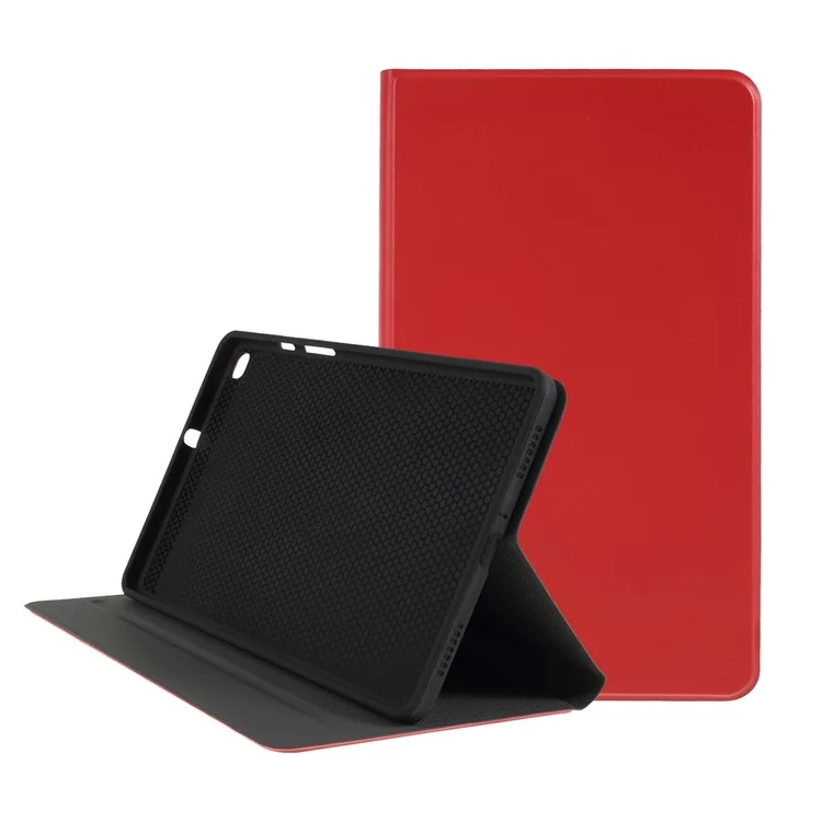 PU Leather Stand Shell Para Samsung Galaxy Tab A 8.0 Wi-Fi (2019) SM-T290 - Rojo