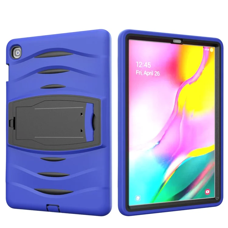 Shockproof PC + Silicone Tablet Hybrid Case with Kickstand and Pen Slot for Samsung Galaxy Tab S5e SM-T720 - Blue