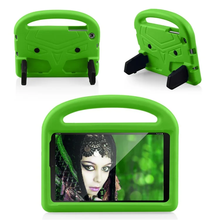 For Samsung Galaxy Tab A 8.0 (2019) with S Pen P200 P205 Sparrow Style Shockproof EVA Cover Shell with Kickstand - Green
