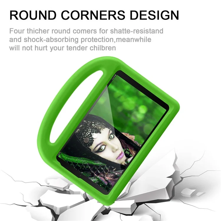 For Samsung Galaxy Tab A 8.0 (2019) with S Pen P200 P205 Sparrow Style Shockproof EVA Cover Shell with Kickstand - Green
