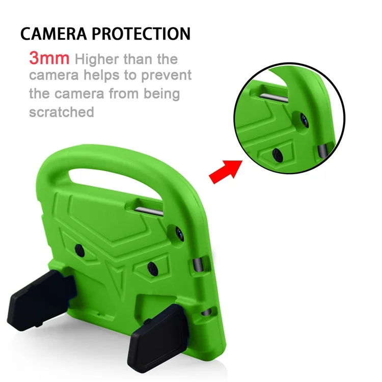 For Samsung Galaxy Tab A 8.0 (2019) with S Pen P200 P205 Sparrow Style Shockproof EVA Cover Shell with Kickstand - Green