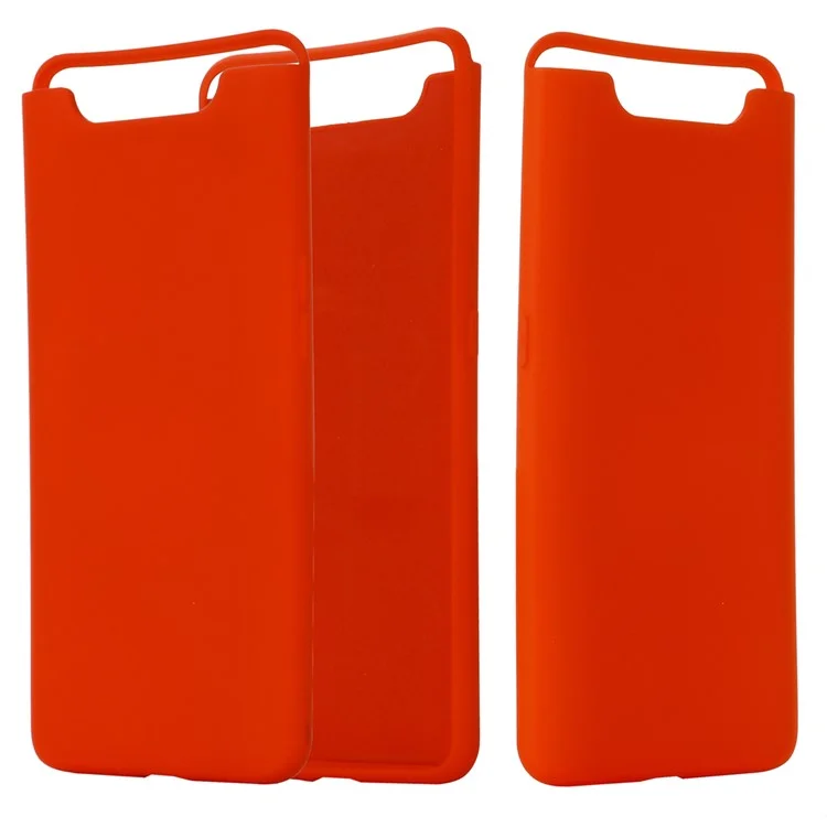 Copertura Del Telefono Cellulare Del Silicone Liquido Per Samsung Galaxy A90 / A80 - Rosso