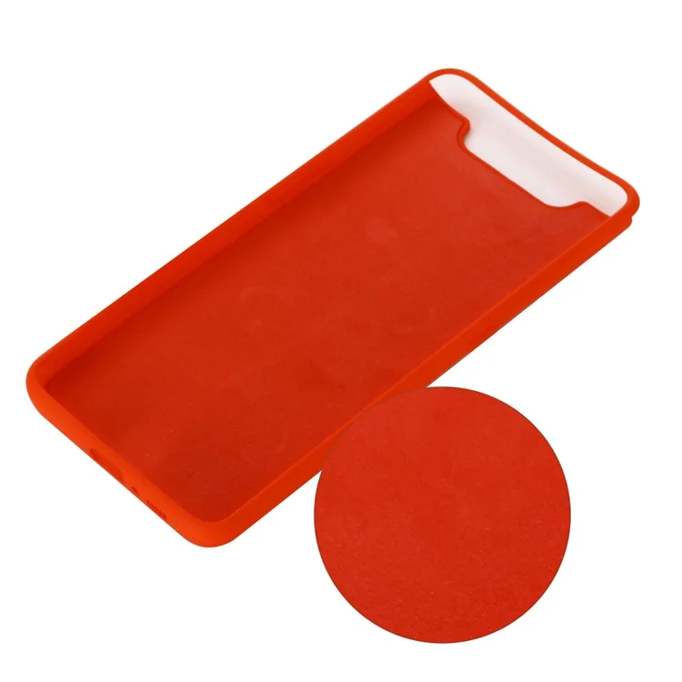 Copertura Del Telefono Cellulare Del Silicone Liquido Per Samsung Galaxy A90 / A80 - Rosso