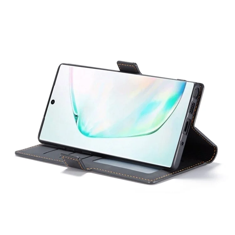 Forwenw Fantasy-Serie Seidig Touch Leder Brieftasche Telefon Fall Für Samsung Galaxy Note 10 / Anmerkung 10 5g - Schwarz