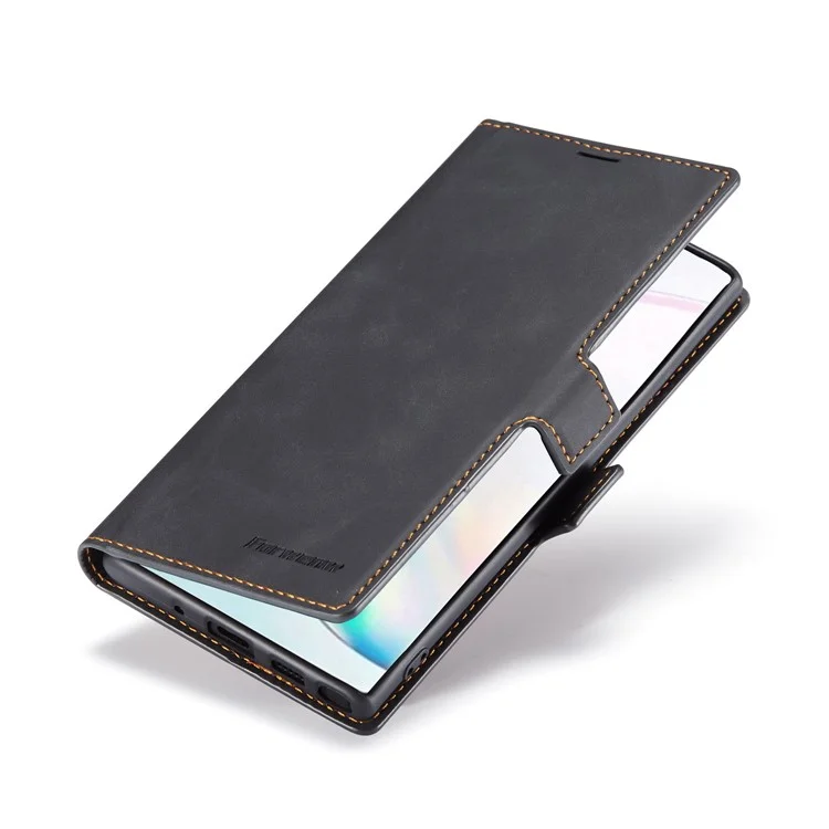 Forwenw Fantasy-Serie Seidig Touch Leder Brieftasche Telefon Fall Für Samsung Galaxy Note 10 / Anmerkung 10 5g - Schwarz
