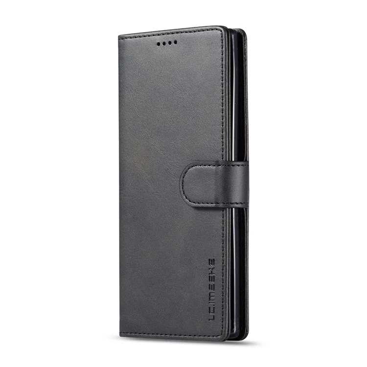 Lc. Capa de Capa do Suporte Para Carteira de Suporte de Couro Imeeke Para Samsung Galaxy Note 10/nota 10 5G - Preto