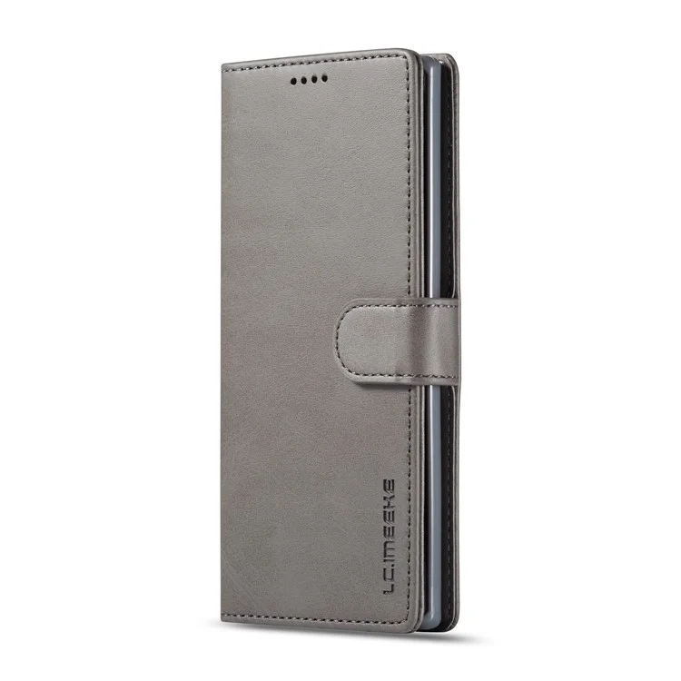 LC.imeeke Leather Stand Wallet Stand Phone Case Cover for Samsung Galaxy Note 10/Note 10 5G - Grey