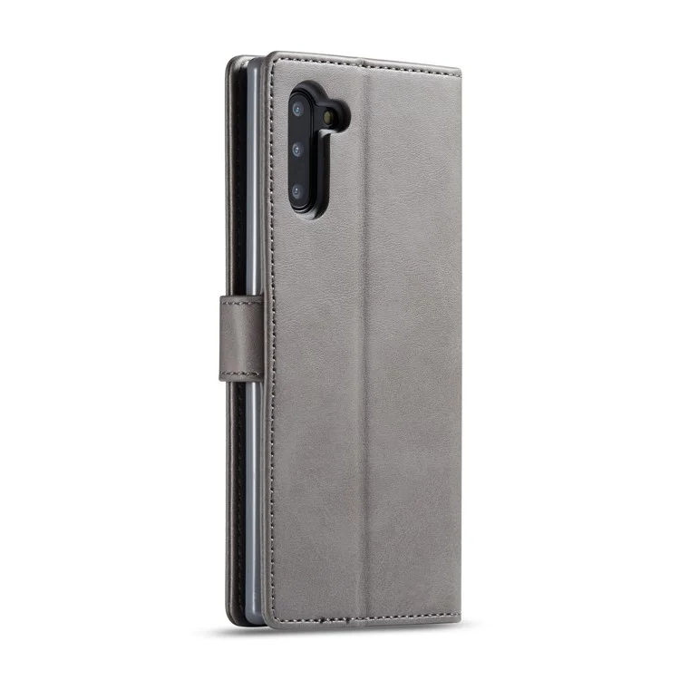 LC.imeeke Leather Stand Wallet Stand Phone Case Cover for Samsung Galaxy Note 10/Note 10 5G - Grey