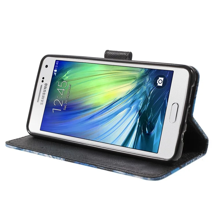 Callfree Leather Wallet Stand Case for Samsung Galaxy A5 SM-A510F (2016) - Blue Butterfly
