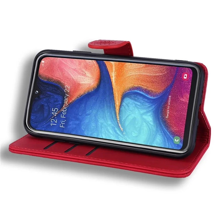 Mentions Légales Mandala Fleur Stand Portefeuille Couverture Coffre Coquille Pour Samsung Galaxy A50 / A50S / A30S - Rouge