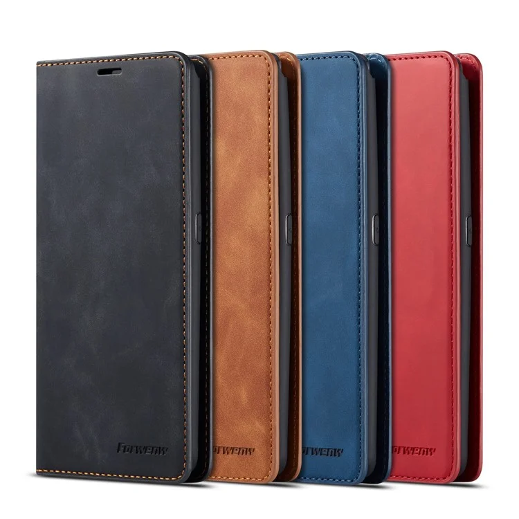Forwenw Fantasy Series Per Samsung Galaxy A80 / A90 Custodia Per Portafoglio In Pelle Tattile In Pelle - Nero