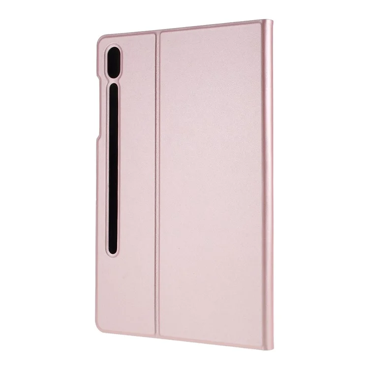 Étui de protection pour tablette en cuir PU pour Samsung Galaxy Tab S6 T860 - Or rose