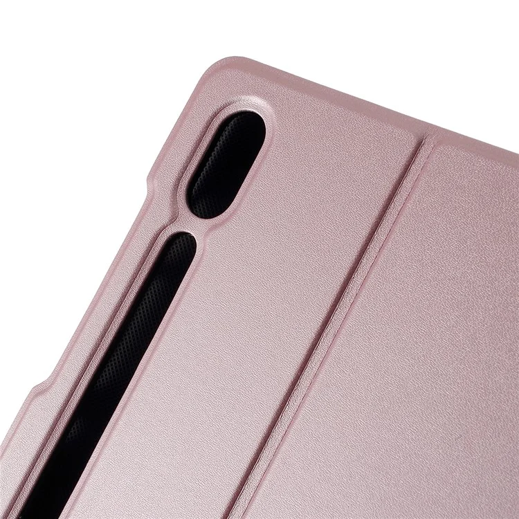 Étui de protection pour tablette en cuir PU pour Samsung Galaxy Tab S6 T860 - Or rose