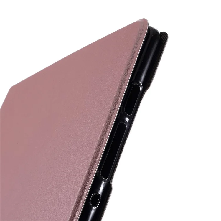 Étui de protection pour tablette en cuir PU pour Samsung Galaxy Tab S6 T860 - Or rose