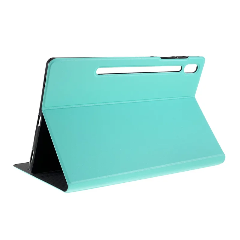 PU Leather Stand Tablet Protective Case for Samsung Galaxy Tab S6 T860 - Cyan