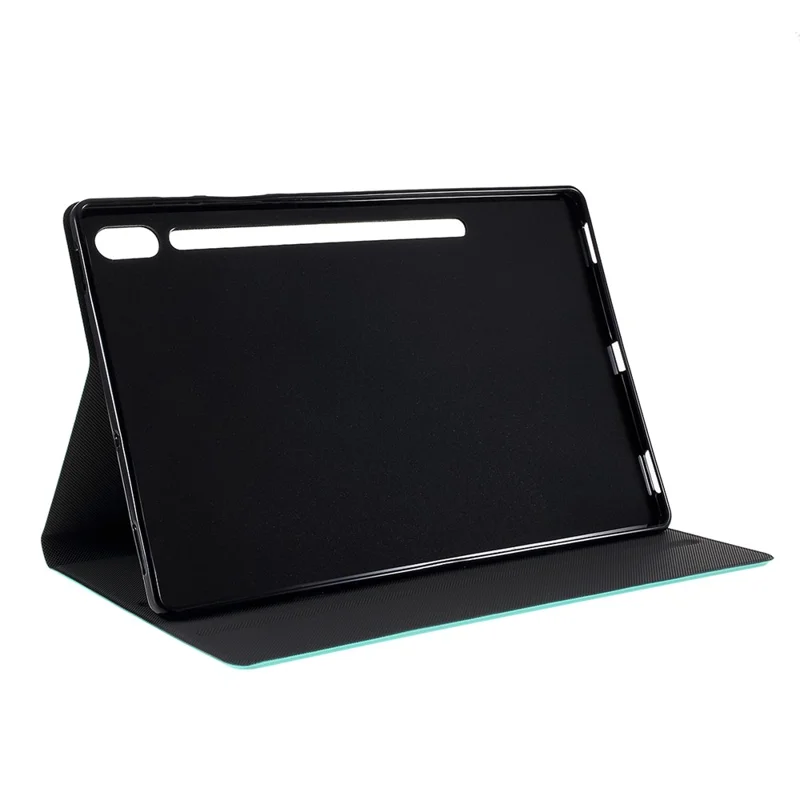 PU Leather Stand Tablet Protective Case for Samsung Galaxy Tab S6 T860 - Cyan