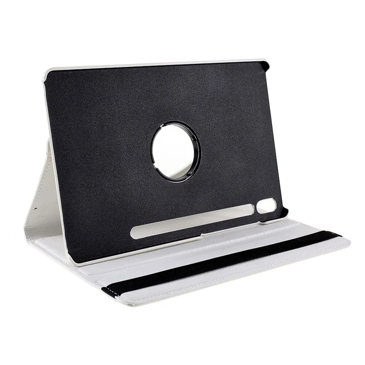Para Samsung Galaxy Tab S6 SM-T860 (Wi-Fi) Capa de Proteção de Tablet de Couro com Suporte Rotativo - Branco