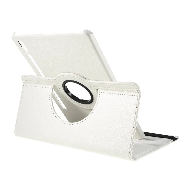 For Samsung Galaxy Tab S6 SM-T860 (Wi-Fi) Leather Tablet Protective Case with Rotary Stand - White