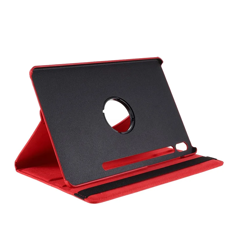Para Samsung Galaxy Tab S6 SM-T860 (Wi-Fi) Capa Protetora de Tablet de Couro com Suporte Giratório - Vermelho
