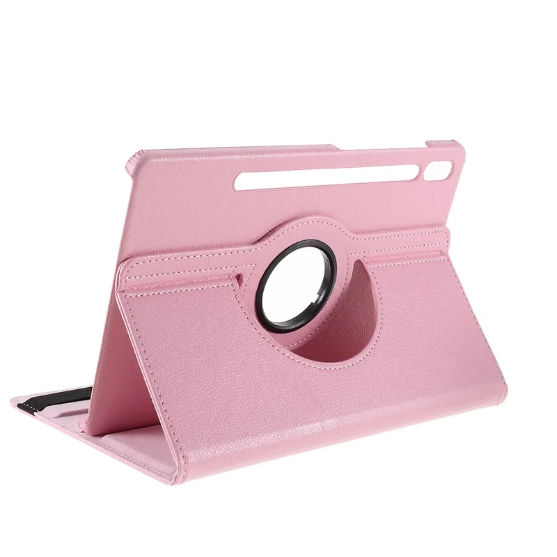 For Samsung Galaxy Tab S6 SM-T860 (Wi-Fi) Leather Tablet Protective Case with Rotary Stand - Pink