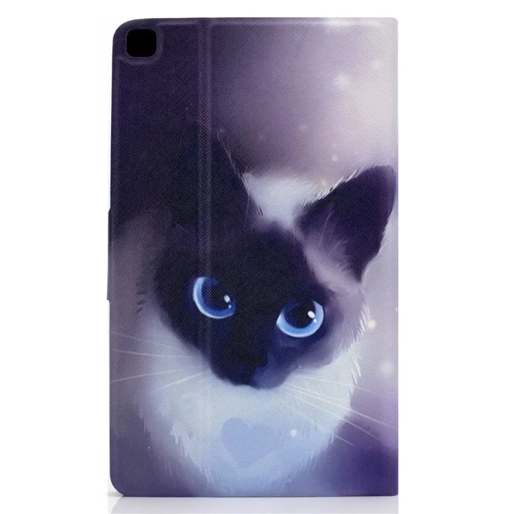 Custodia in Pelle di Stampa A Motivi Per Samsung Galaxy Tab A 8.0 (2019) SM-T290 SM-T295 - Gatto