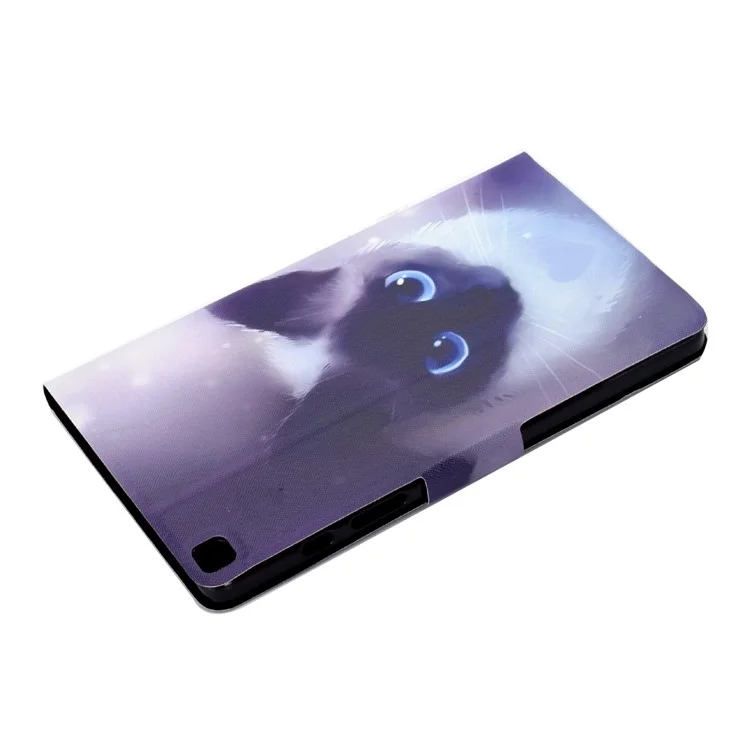 Custodia in Pelle di Stampa A Motivi Per Samsung Galaxy Tab A 8.0 (2019) SM-T290 SM-T295 - Gatto