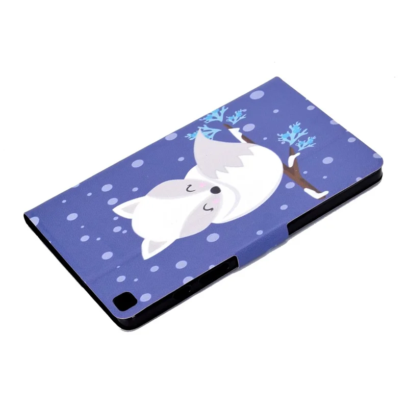 Pattern Printing Leather Stand Case for Samsung Galaxy Tab A 8.0 (2019) SM-T290 SM-T295 - White Fox