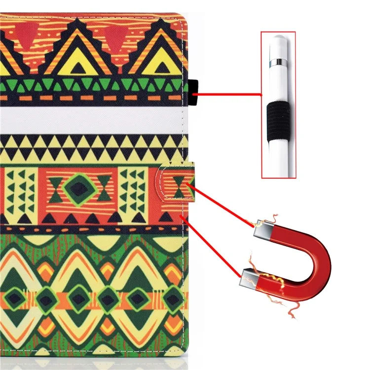 Muster-druckkarten-slots Lederstand Cover Für Samsung Galaxy Tab A 8.0 Wi-Fi (2019) SM-T290 - Dreieck