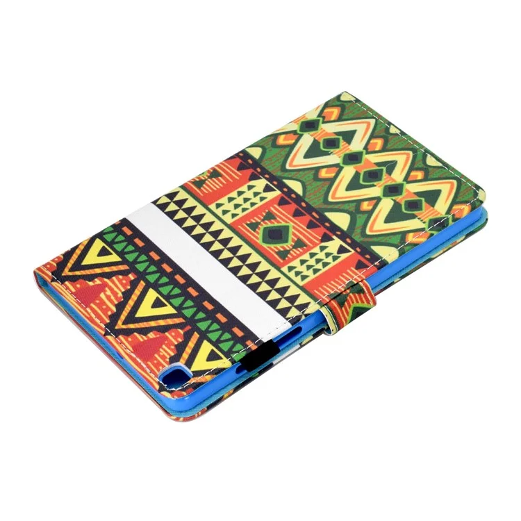 Slot da Stampa Motivi Cover in Pelle Per Samsung Galaxy Tab A 8.0 Wi-Fi (2019) SM-T290 - Triangolo