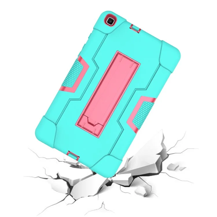 Shockproof Anti-scratch Durable Tablet Cover with Kickstand for Samsung Galaxy Tab A 8.0 (2019) T290 T295 - Cyan / Rose