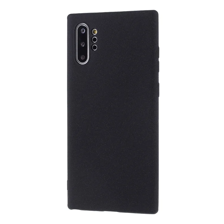 Shell de Boîtier TPU Givré Double Face Pour Samsung Galaxy Note 10 Plus / Note 10 Plus 5G - le Noir