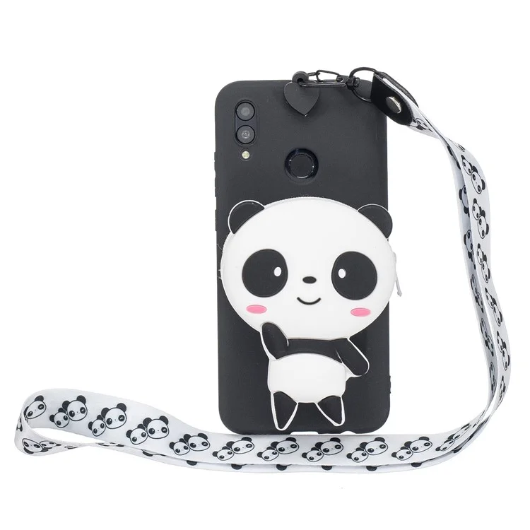 Zipper Brieftasche Telefonabdeckung Mit Schlüsselband Für Samsung Galaxy A40 - Baby Panda
