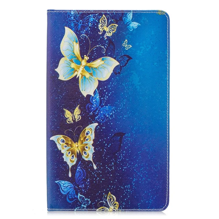 Motif Impression PU Leather Wallet Stand Table Cover pour Samsung Galaxy Tab A 8.0 Wi-Fi (2019) SM-T290/LTE (2019) SM-T295 - Beaux Papillons