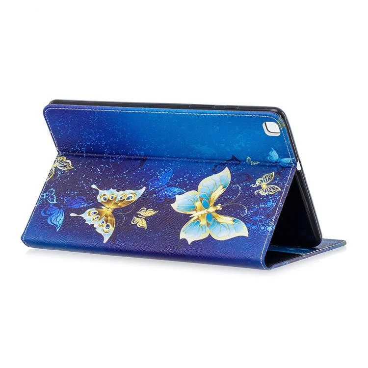 Motif Impression PU Leather Wallet Stand Table Cover pour Samsung Galaxy Tab A 8.0 Wi-Fi (2019) SM-T290/LTE (2019) SM-T295 - Beaux Papillons