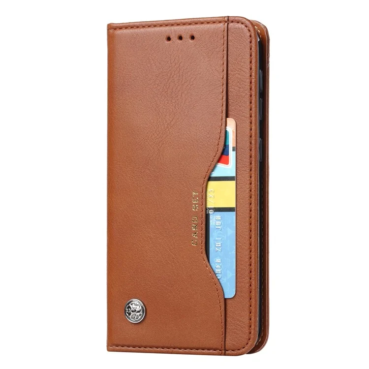 Couverture Mobile en Cuir PU Auto-absorbed Pour Samsung Galaxy A20e / A10e - Brun