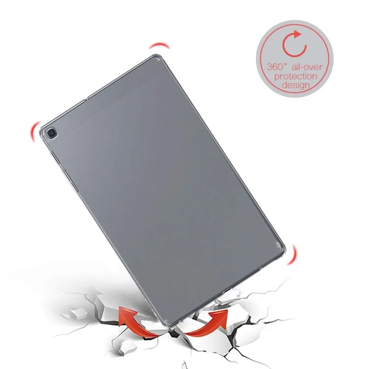 Shell Della Tavoletta di Gel TPU Anti-fingerprint Matte Per Samsung Galaxy Tab A 8.0 Wi-Fi (2019) SM-T290 - Trasparente