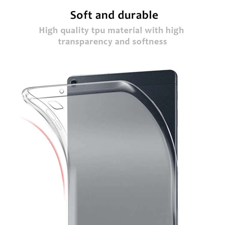 Shell Della Tavoletta di Gel TPU Anti-fingerprint Matte Per Samsung Galaxy Tab A 8.0 Wi-Fi (2019) SM-T290 - Trasparente