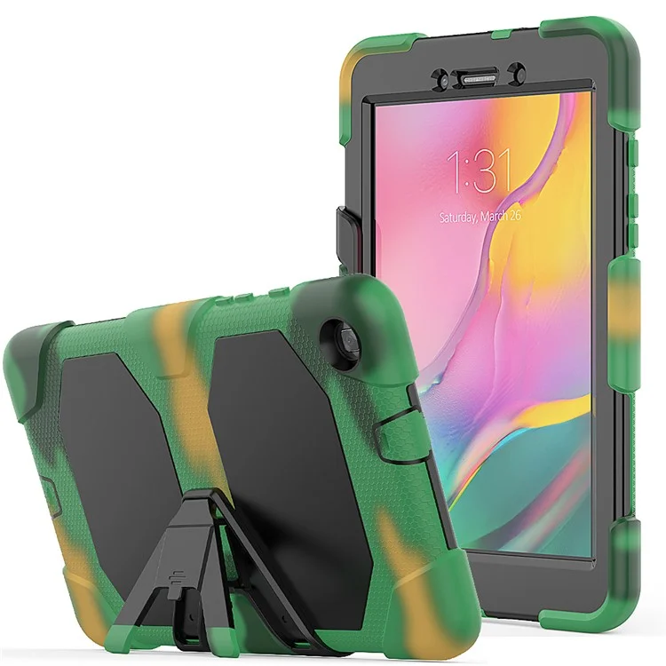 Caixa de Comprimido de Choque PC+Silicone Para Samsung Galaxy Tab A 8.0 Wi-Fi (2019) SM-T290/T295 - Camuflar