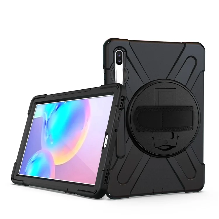 Combo Combo de PC + TPU Con Correa Para la Correa de Mano Para Samsung Galaxy Tab S6 SM-T860 (Wi-Fi)/T865 (LTE) - Negro