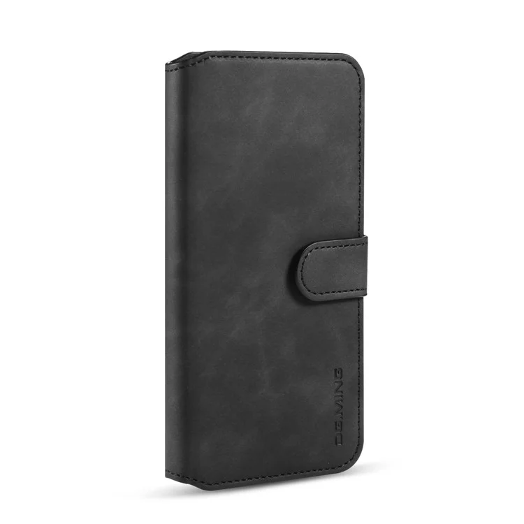 Dg. Ming Retro Leather Willet Stand Case Para Samsung Galaxy M30s / M2 - Negro