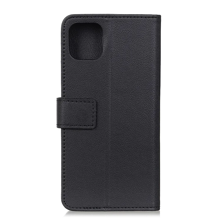 Caixa de Telefone de Couro PU Para Samsung Galaxy A51, Stand Function Wallet Grosp Magnético Tampa Durável à Prova de Choque - Preto