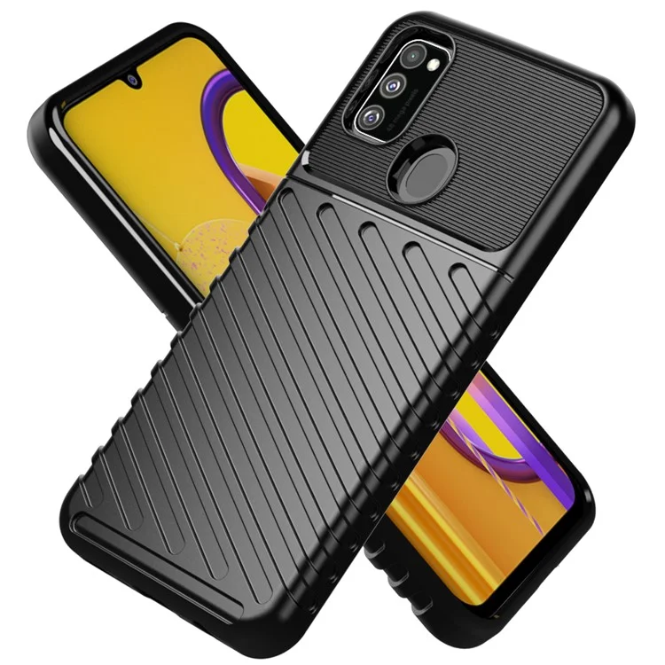 Thunder Series Soft TPU Back Shell per Samsung Galaxy M30s / M2 - Nero