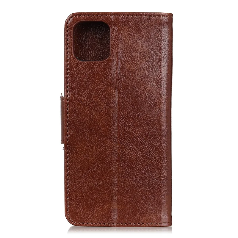 Nappa Texture Split Leather Wallet Case for Samsung Galaxy S20 Plus/S20 Plus 5G - Brown