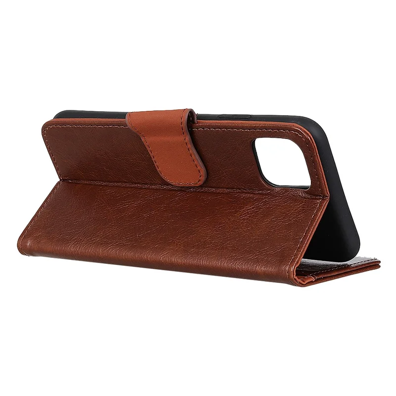 Nappa Texture Split Leather Wallet Case for Samsung Galaxy S20 Plus/S20 Plus 5G - Brown