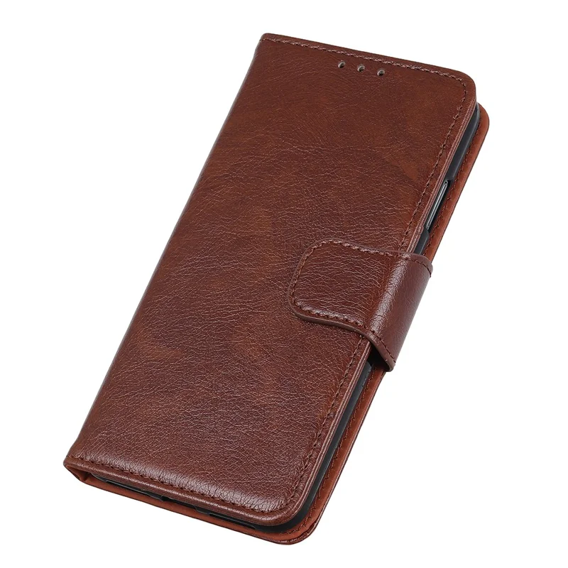 Nappa Texture Split Leather Wallet Case for Samsung Galaxy S20 Plus/S20 Plus 5G - Brown