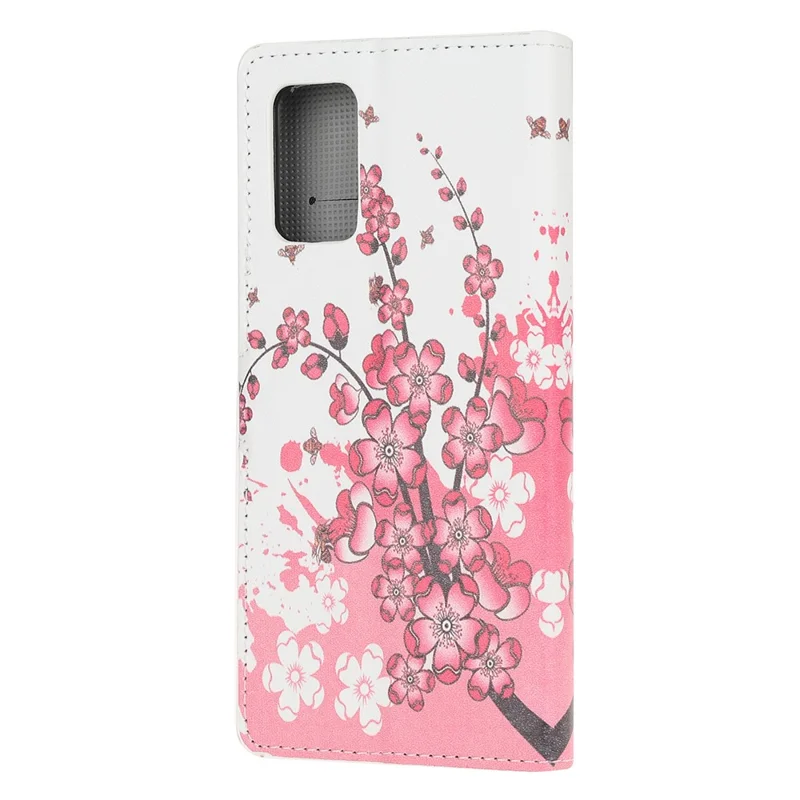 Wallet Phone Case Printing PU Leather Cover for Samsung Galaxy S20 4G/S20 5G - Plum Blossom