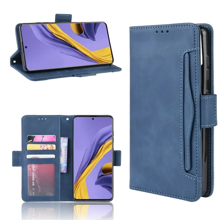 Wallet Leather Stand Mobile Cover for Samsung Galaxy S20 Ultra - Blue